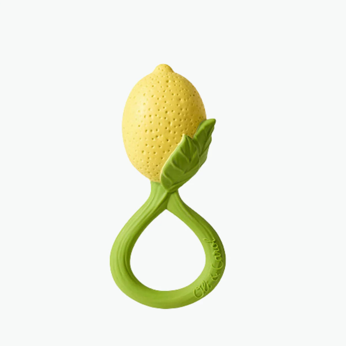 oli & carol rattle toy - lemon