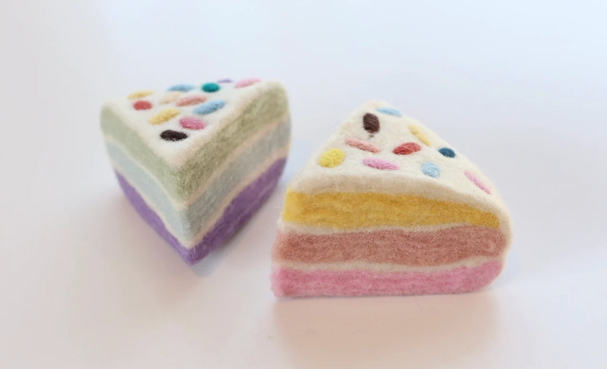 juni moon confetti birthday cake slices - 2 pce