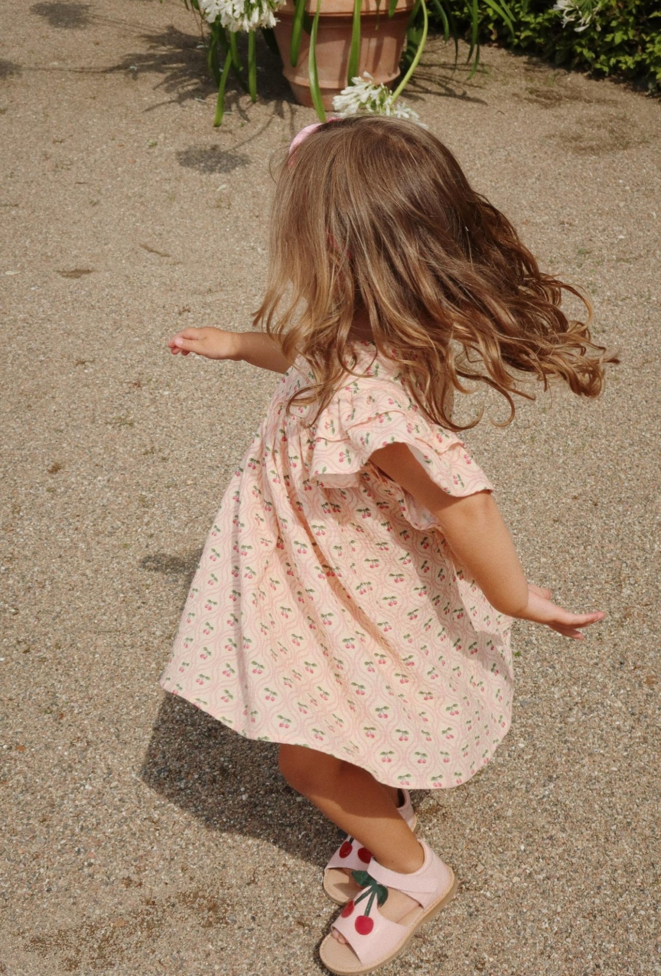 konges slojd coco dress gots - cherry pink motif