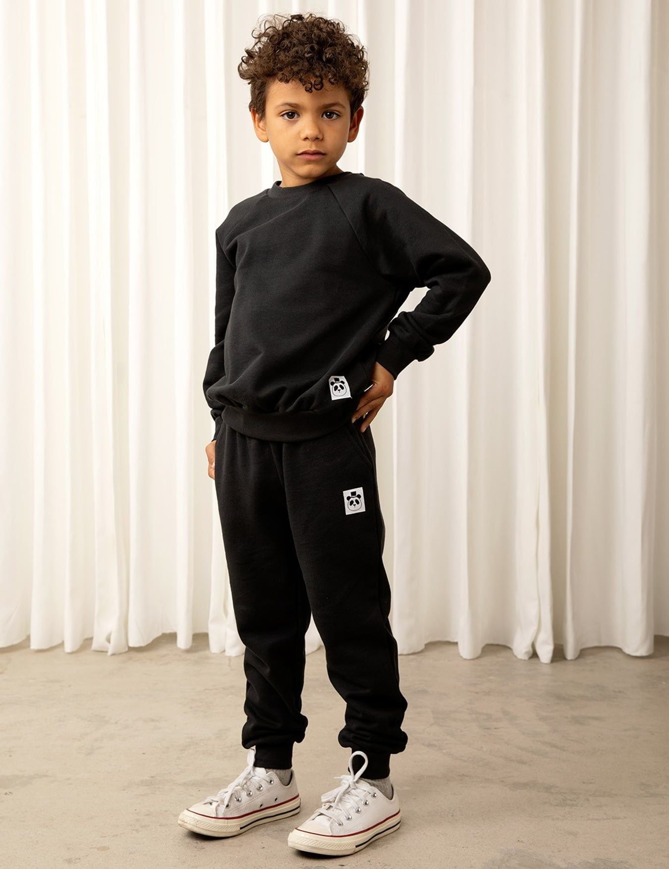 mini rodini basic sweatpants - black