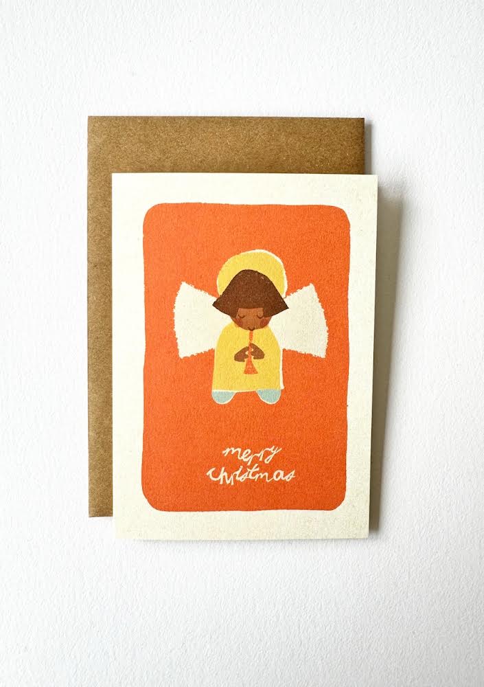 florence fry angel (stripes) card