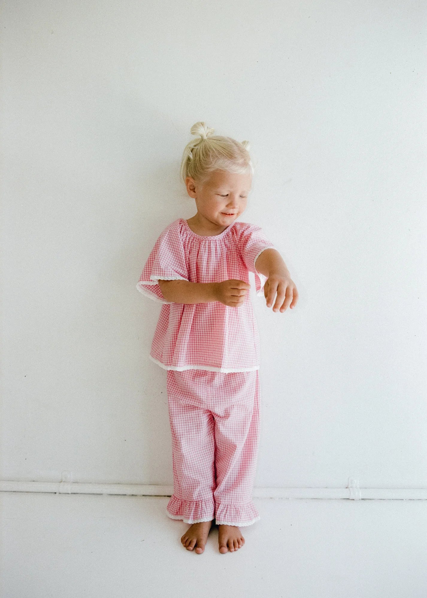 juni jnr penny blouse - strawberry gingham