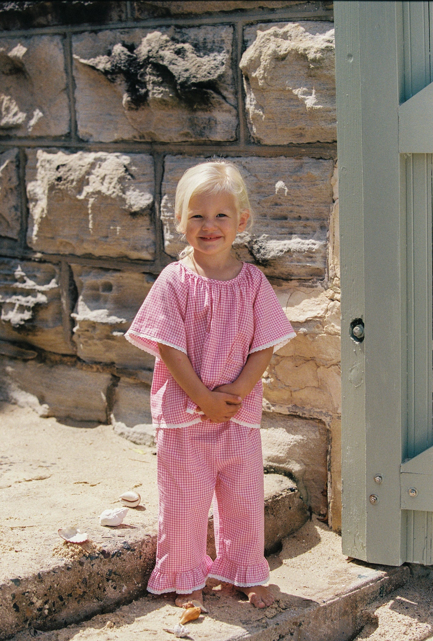 juni jnr penny blouse - strawberry gingham