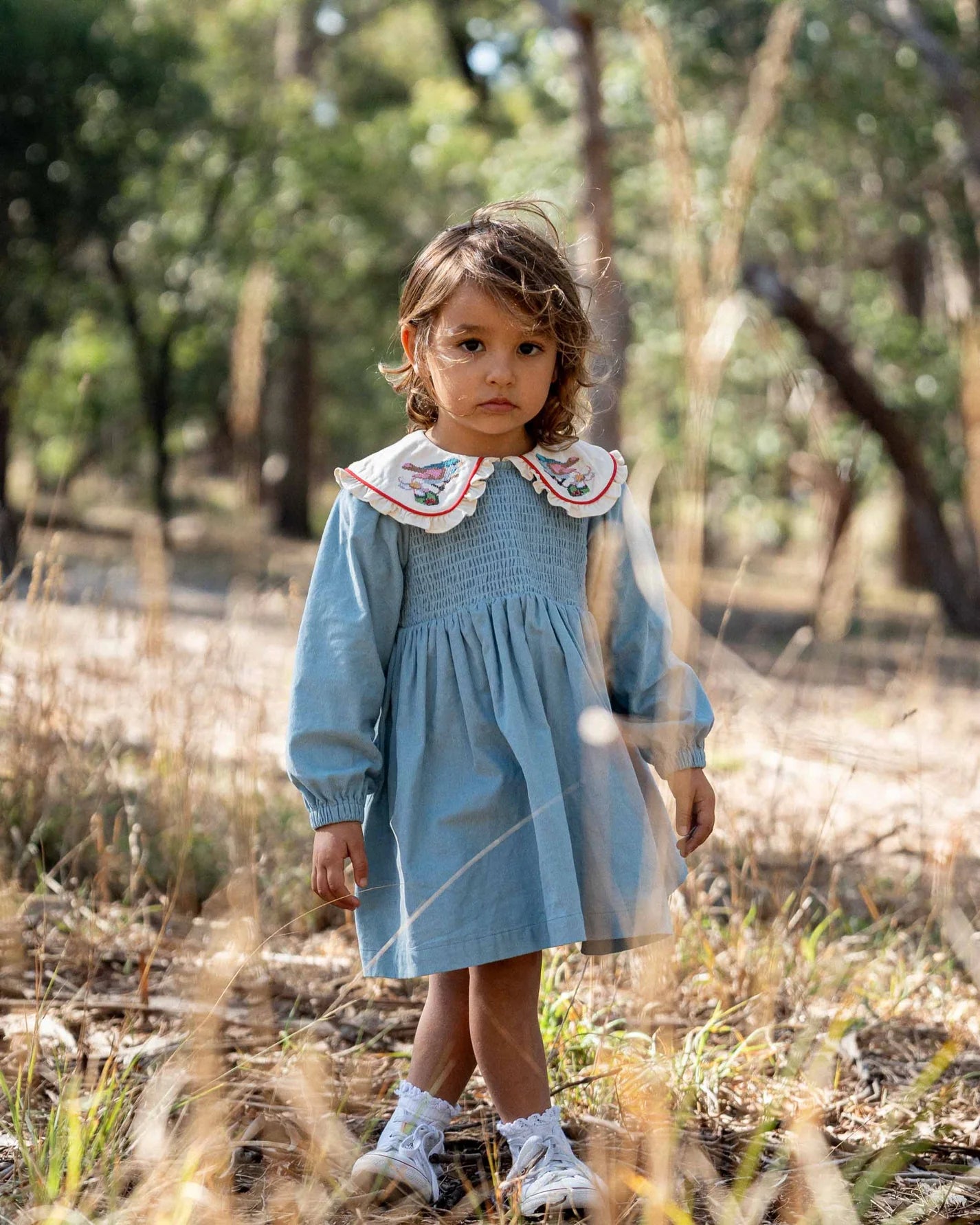goldie + ace shirley barber smocked dress