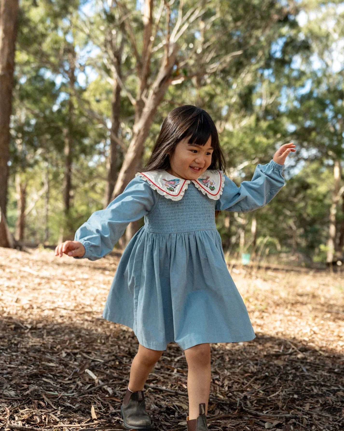 goldie + ace shirley barber smocked dress