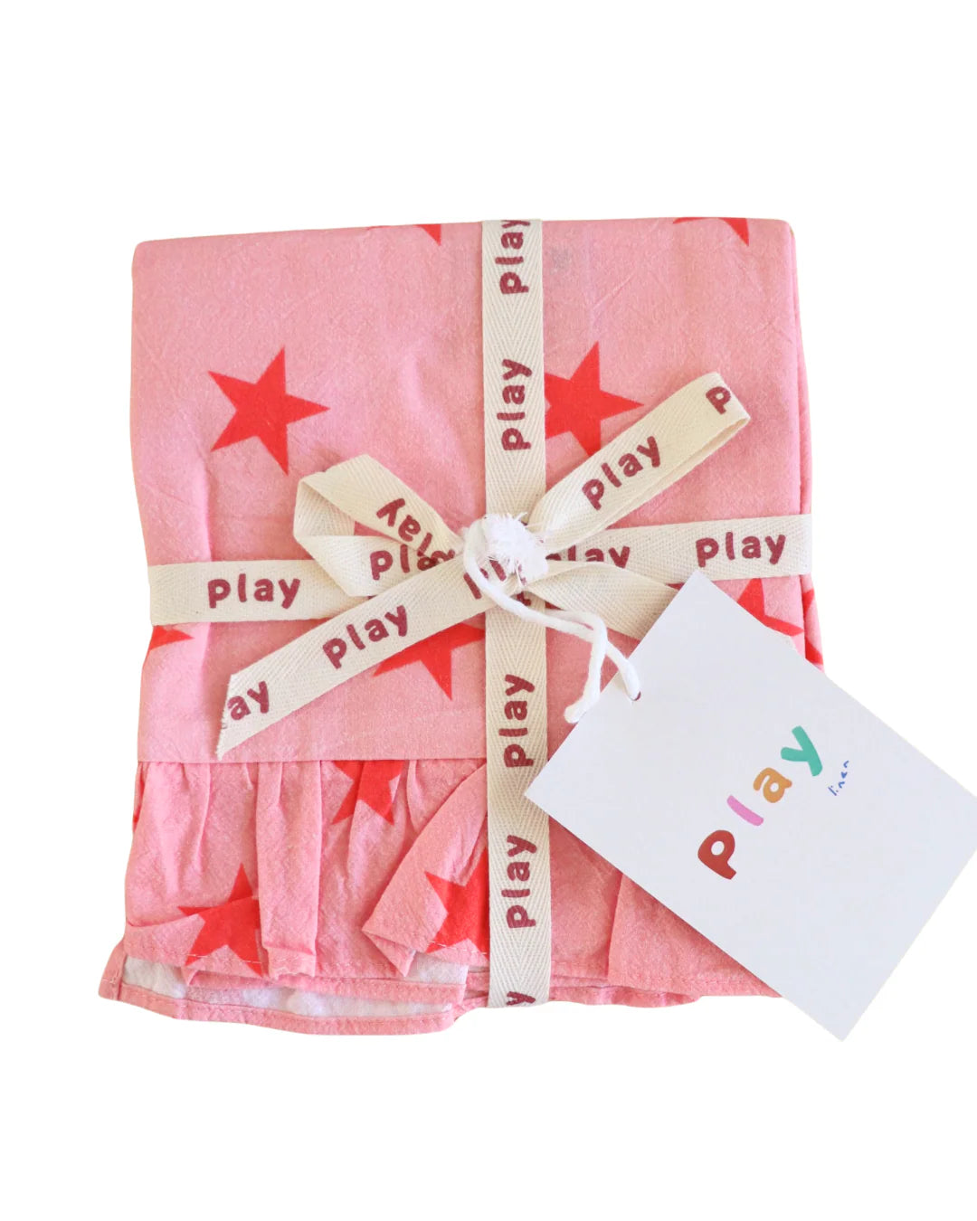 play linen strawberry star pillowcase separates