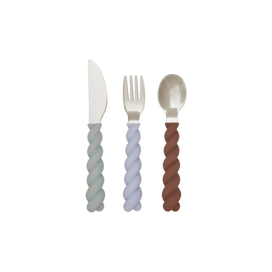 oyoy mellow cutlery set - blue