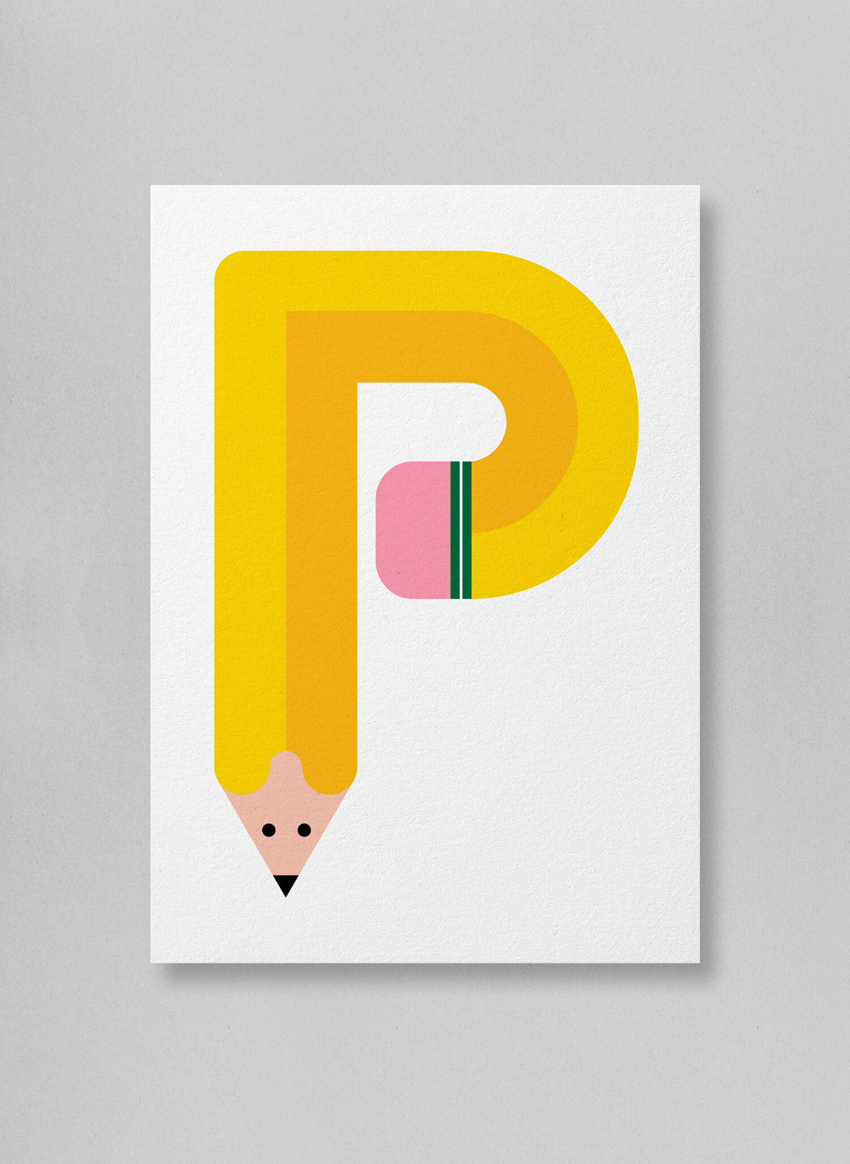 v.happy alphapic art print - letter p