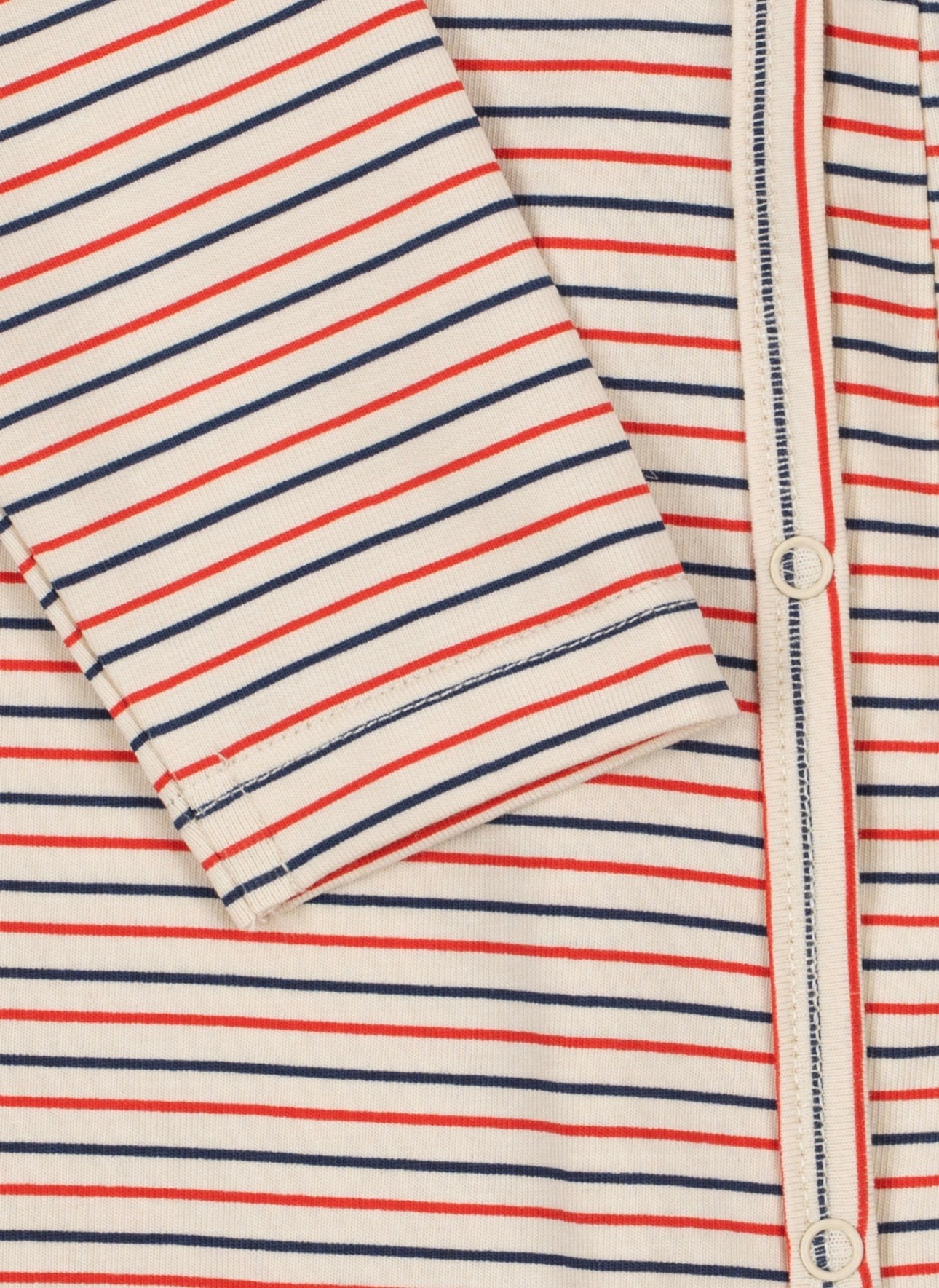 konges slojd basic newborn onesie - stripe tricolore petit