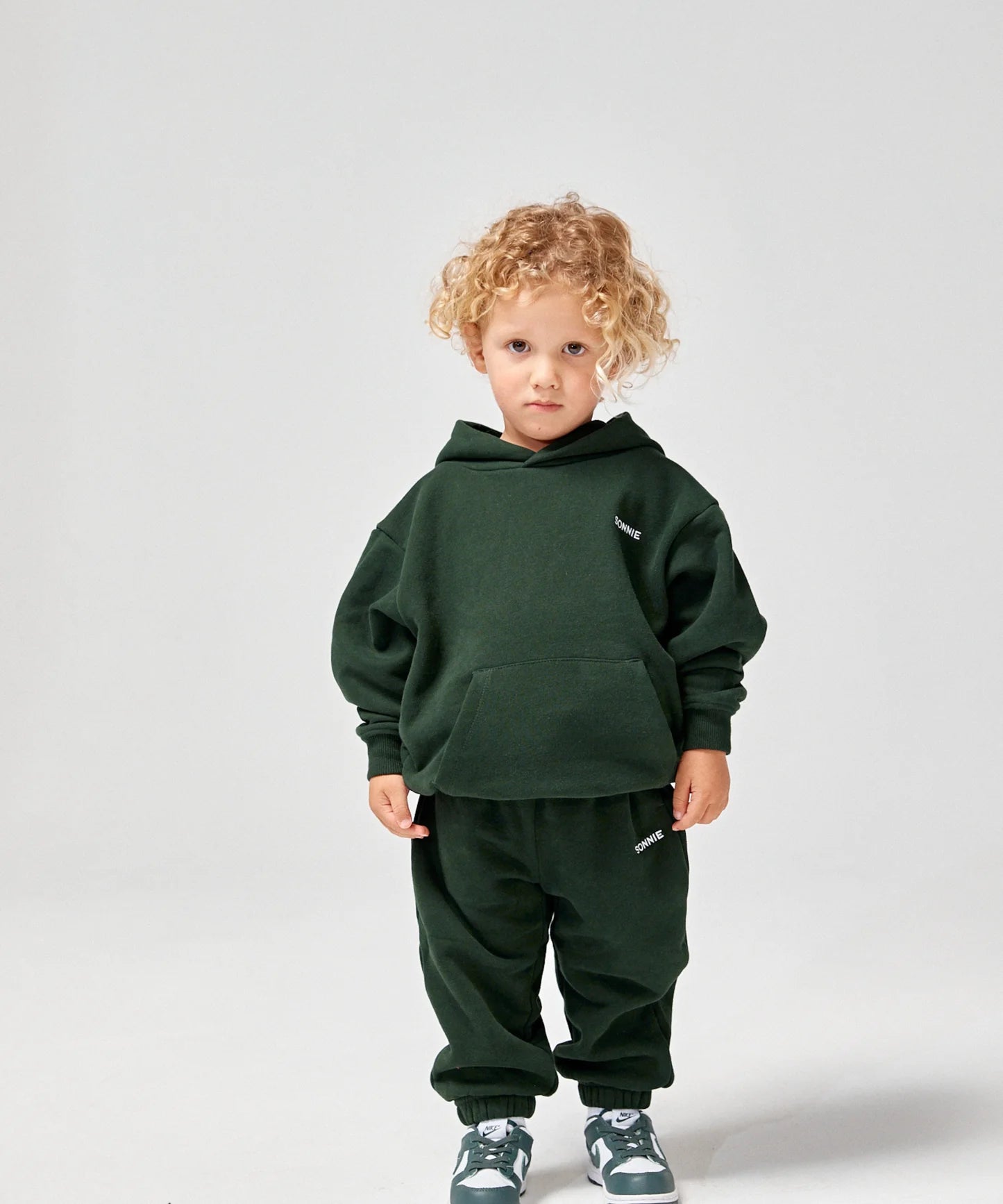 sonnie harry hoodie - dark forest green
