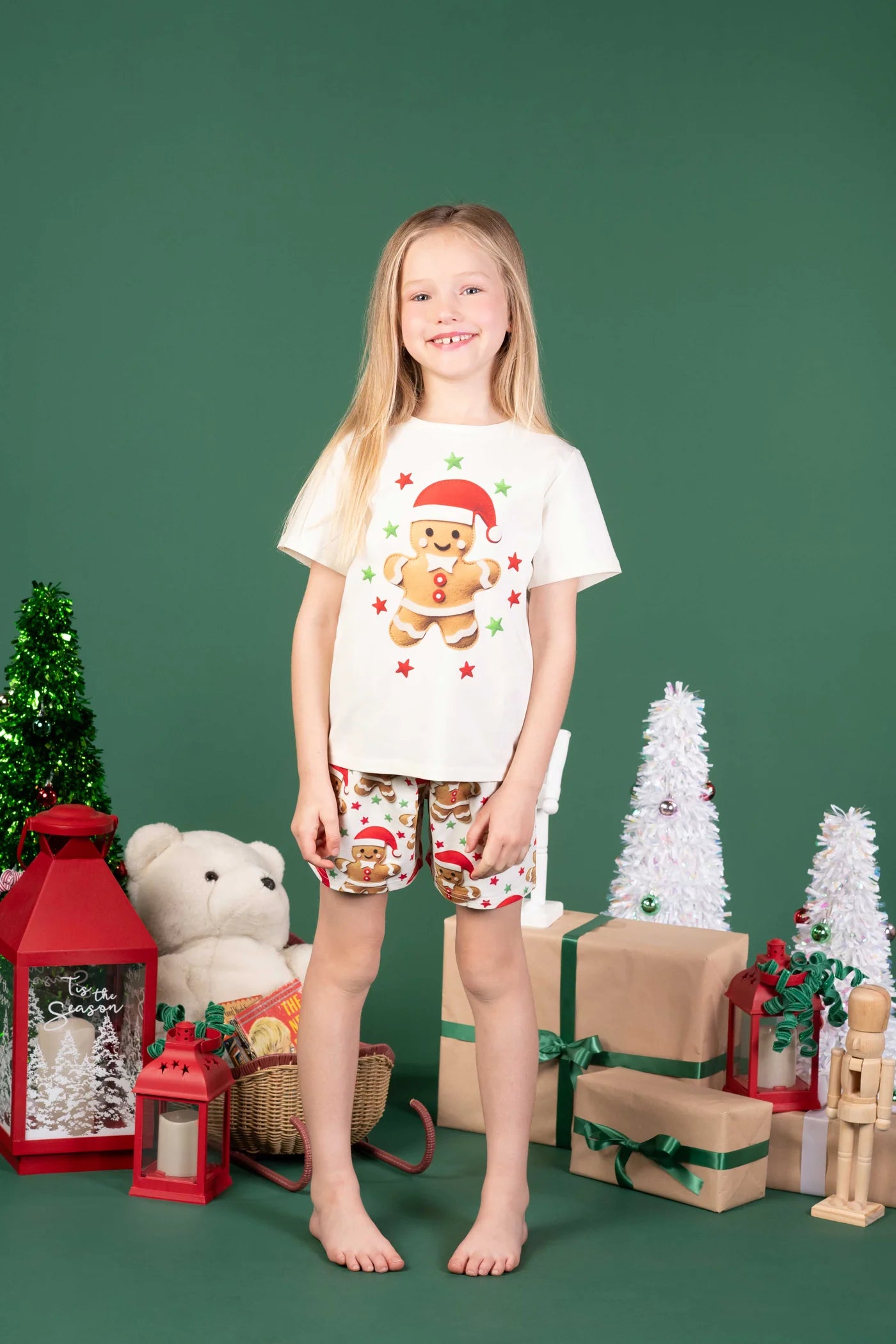 rock your baby gingerbread man pj set