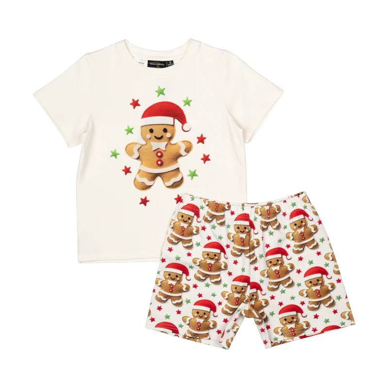 rock your baby gingerbread man pj set