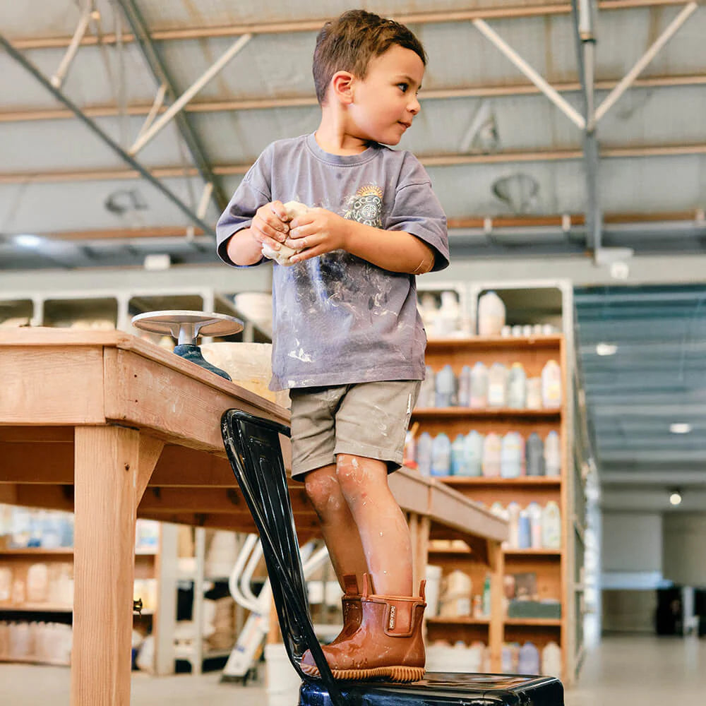 merry people bobbi kids gumboot - rust - pre order