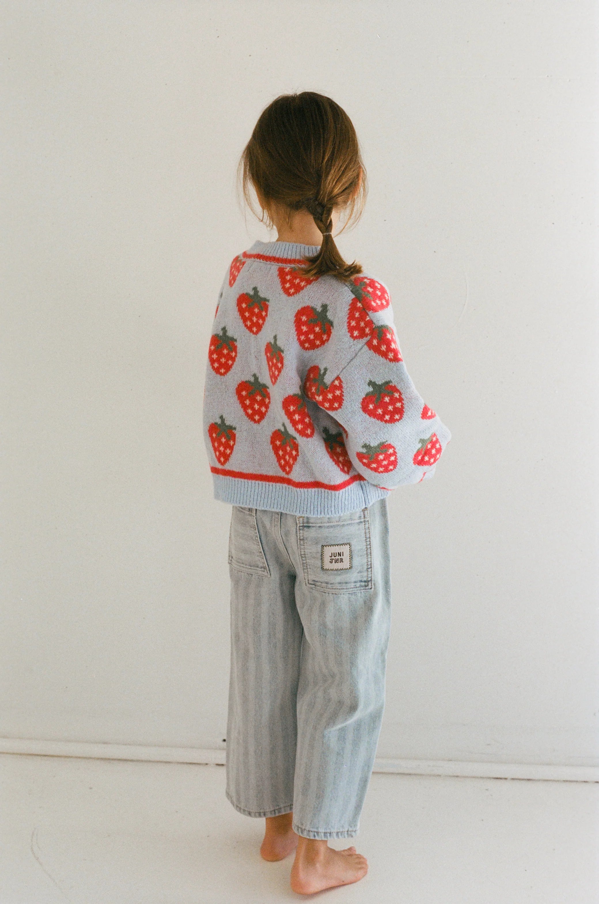 juni jnr strawberry sky knit cardigan - PRE ORDER