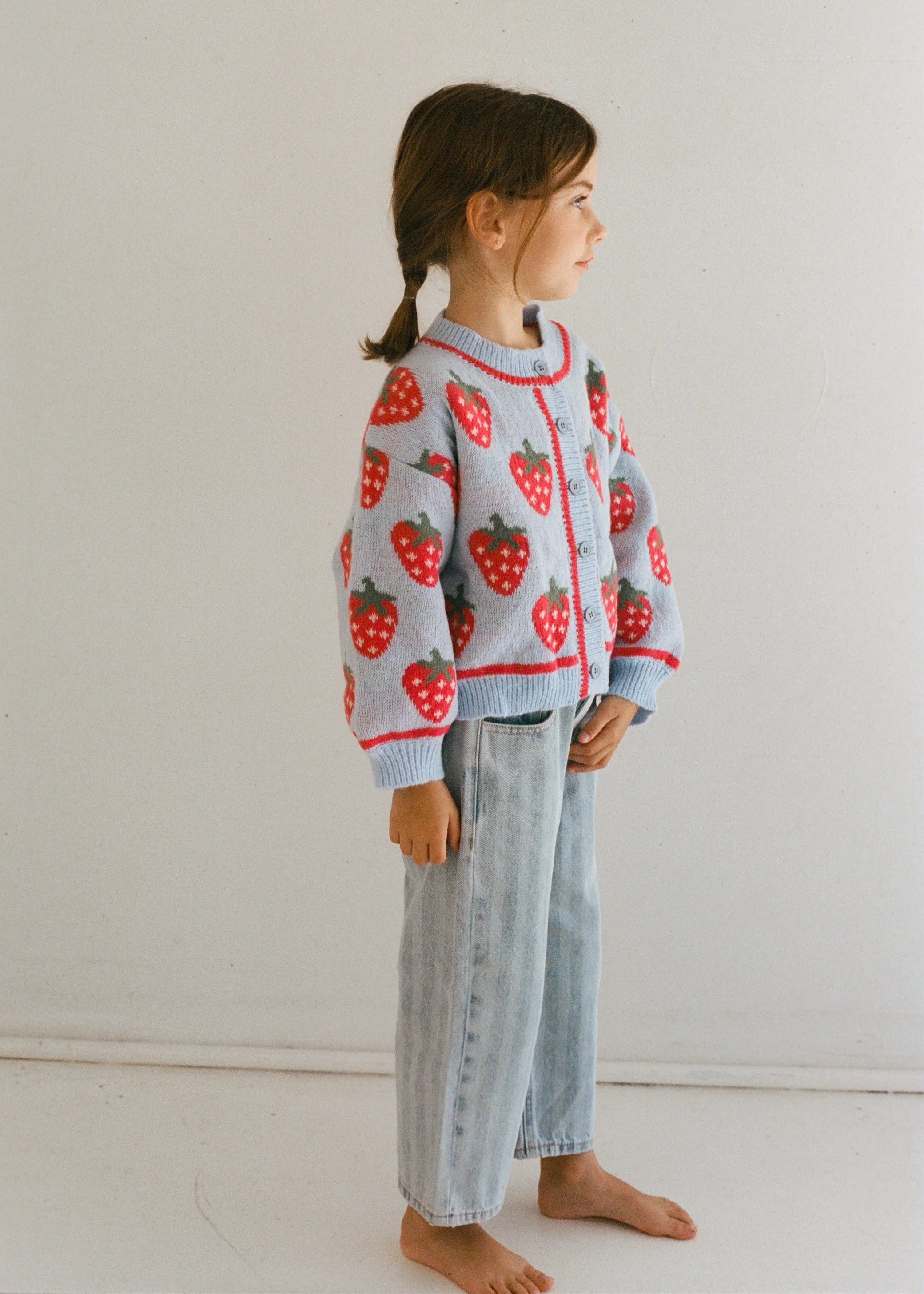 juni jnr strawberry sky knit cardigan - PRE ORDER