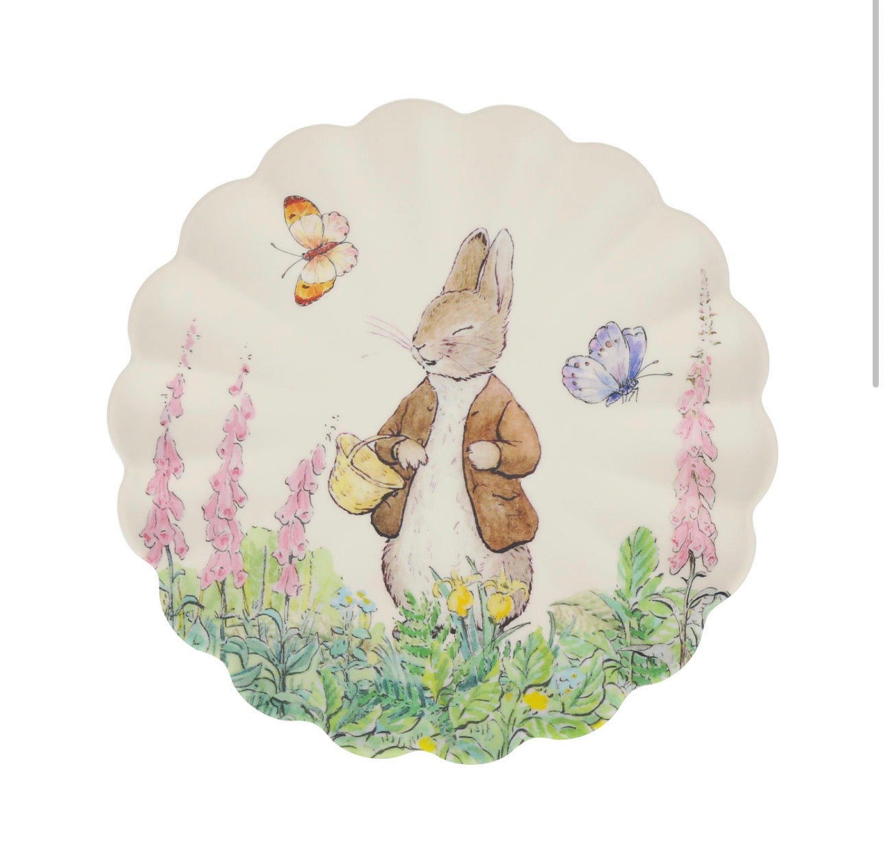 meri meri peter rabbit reusable melamine small plates (pk of 6 in 6 designs)