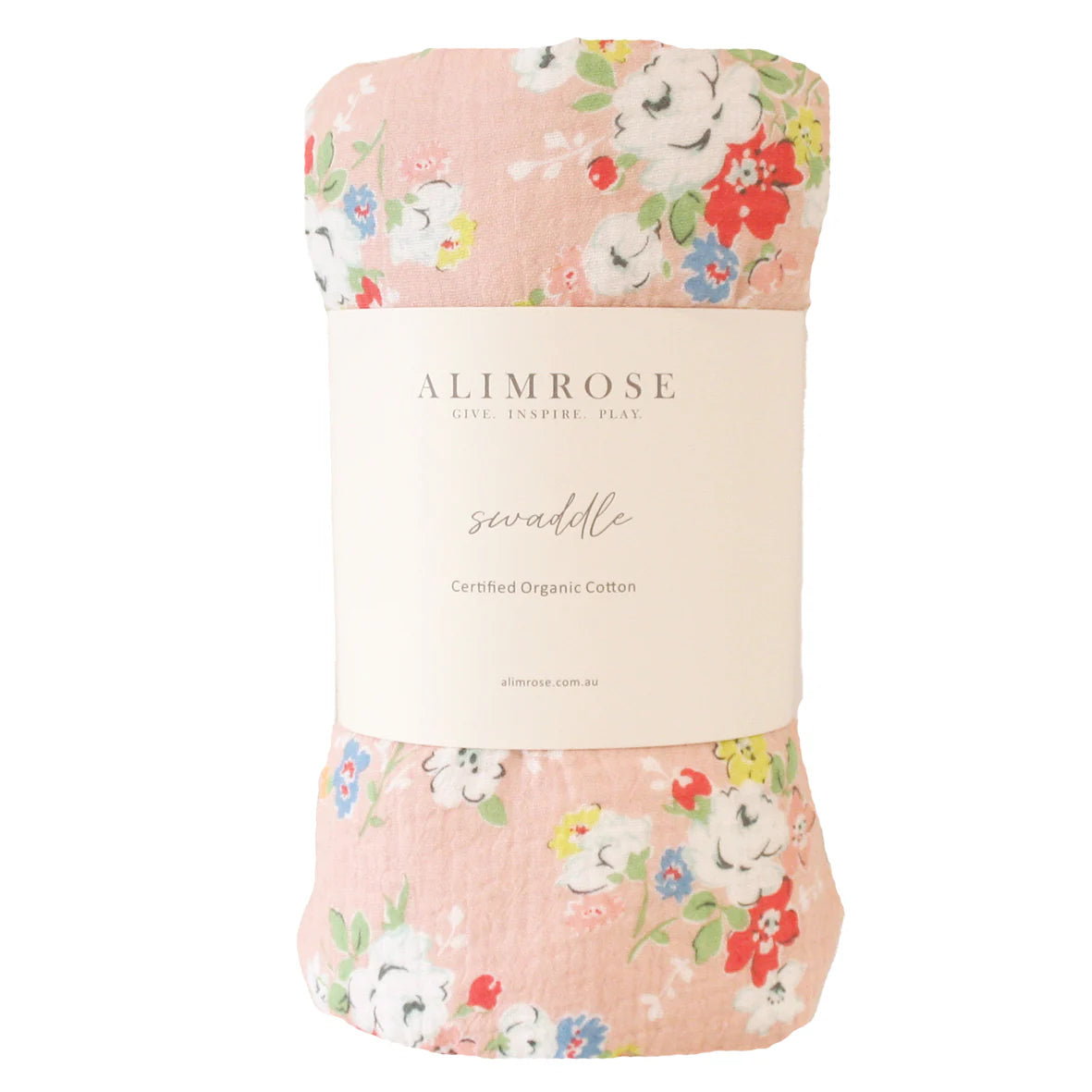 alimrose muslin swaddle - vintage rose