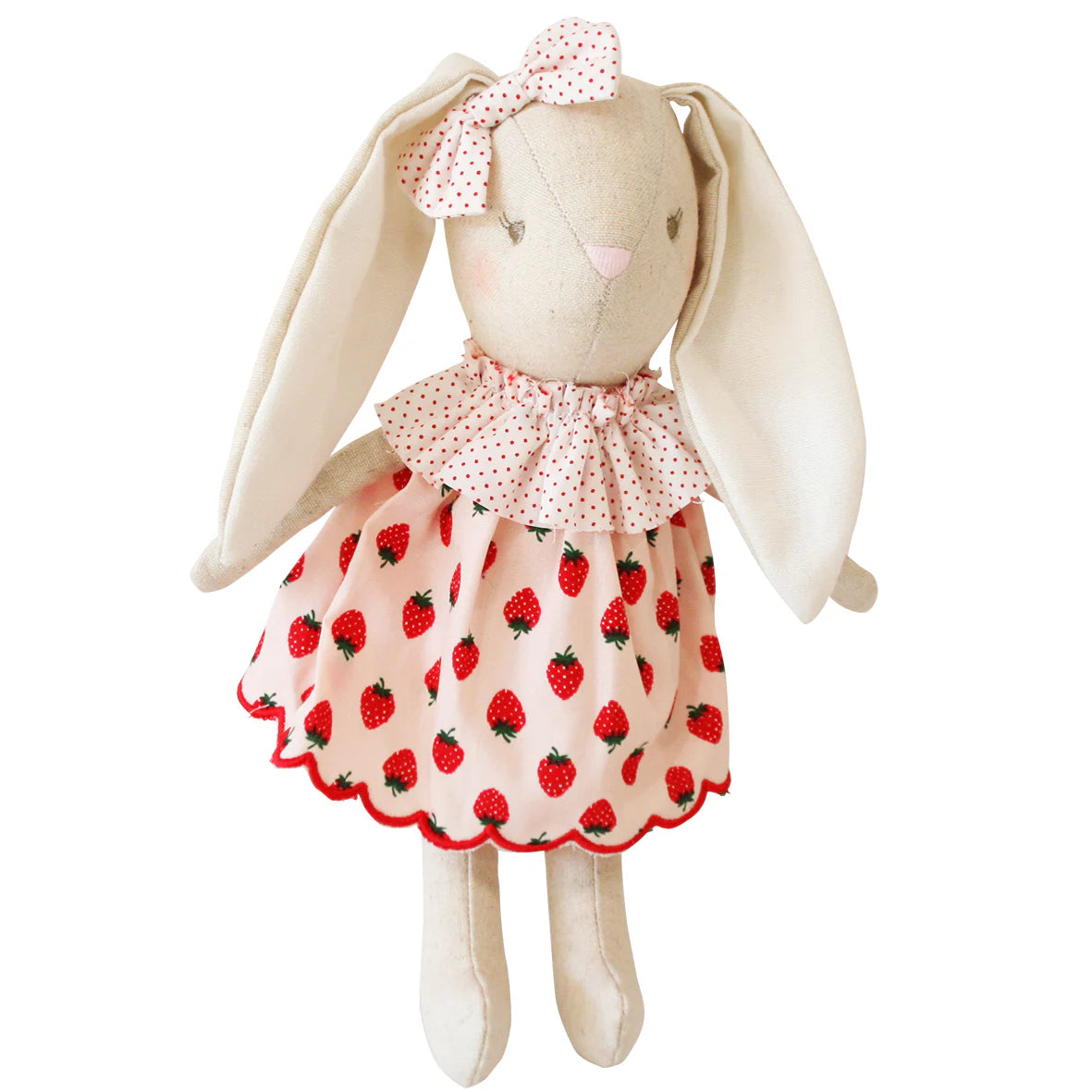 alimrose aubrey baby bunny 27cm - strawberries