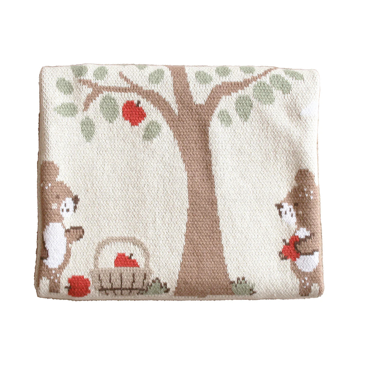 alimrose teddy bears picnic baby blanket - natural