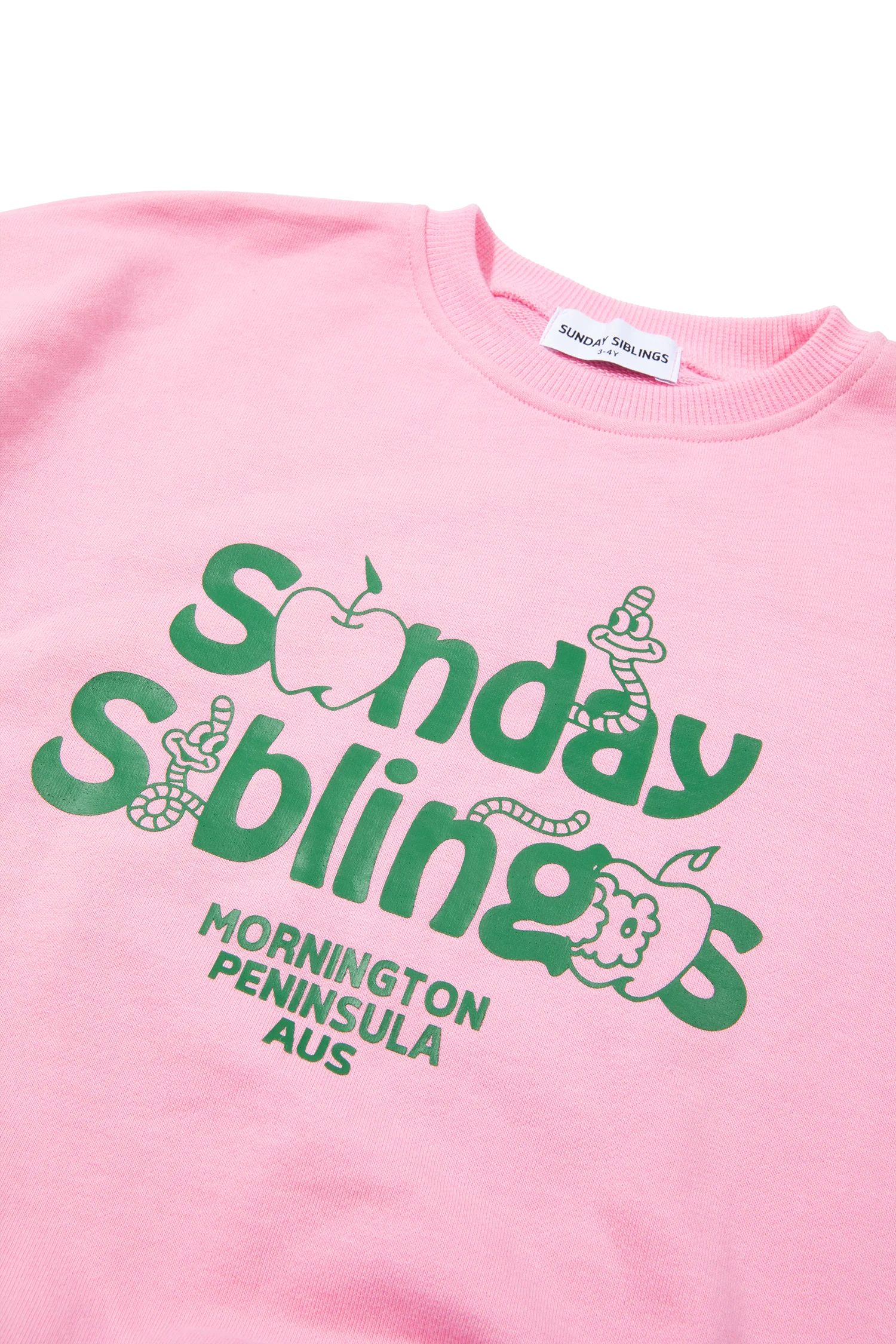sunday siblings doc sweater - pink + green
