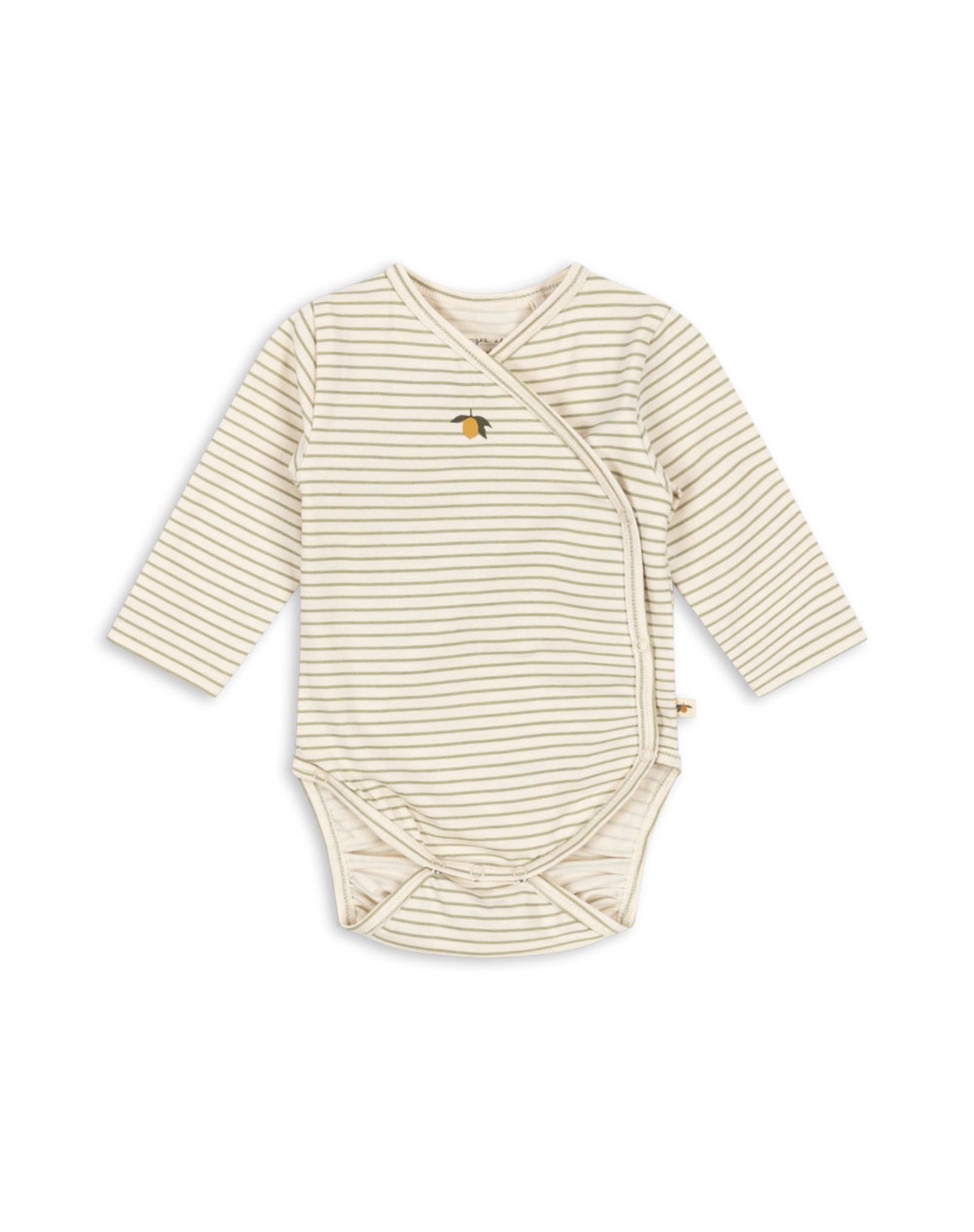konges slojd basic ls newborn body gots - tea stripe