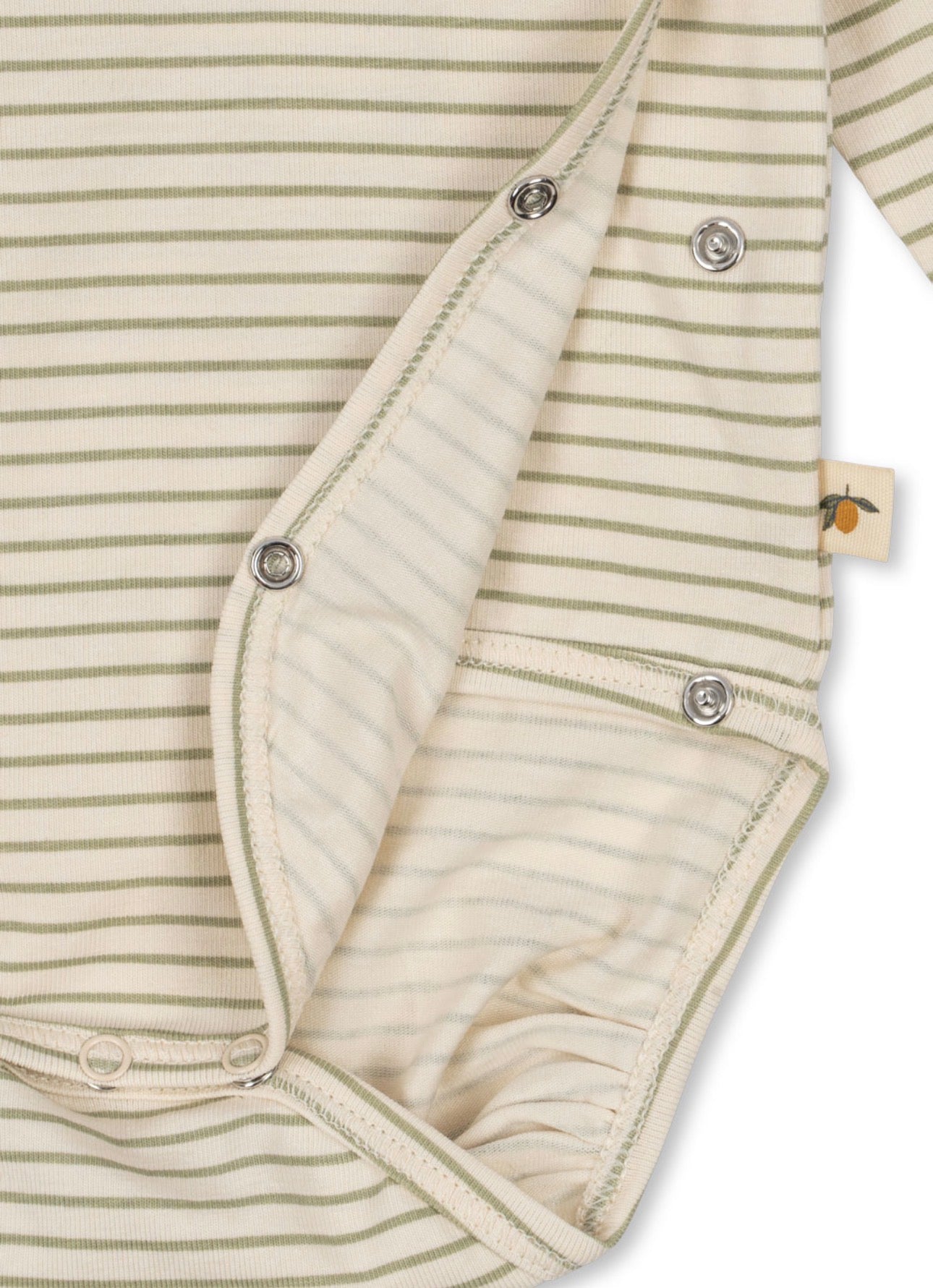 konges slojd basic ls newborn body gots - tea stripe