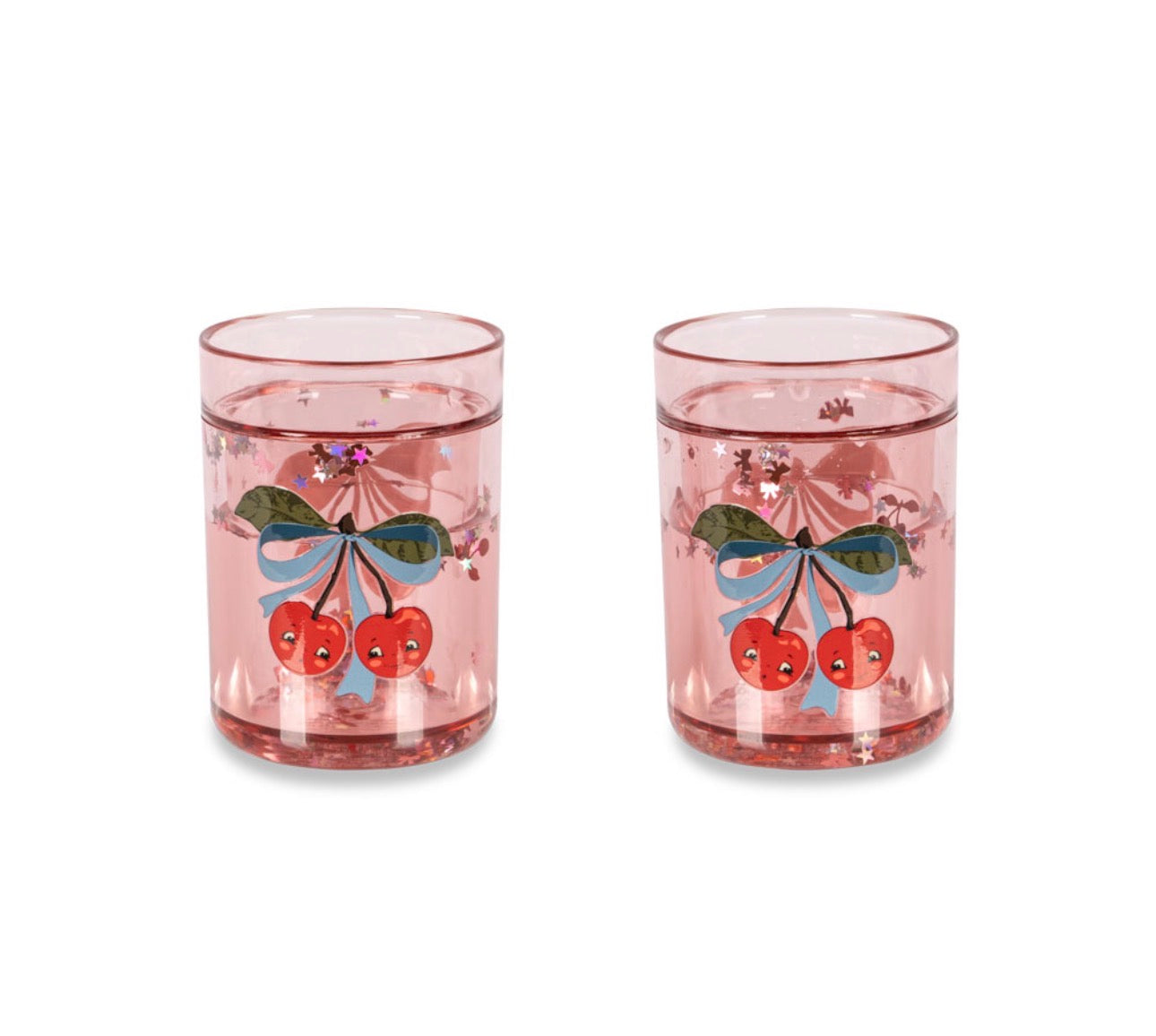 konges slojd 2 pack glitter cups - cherry bow