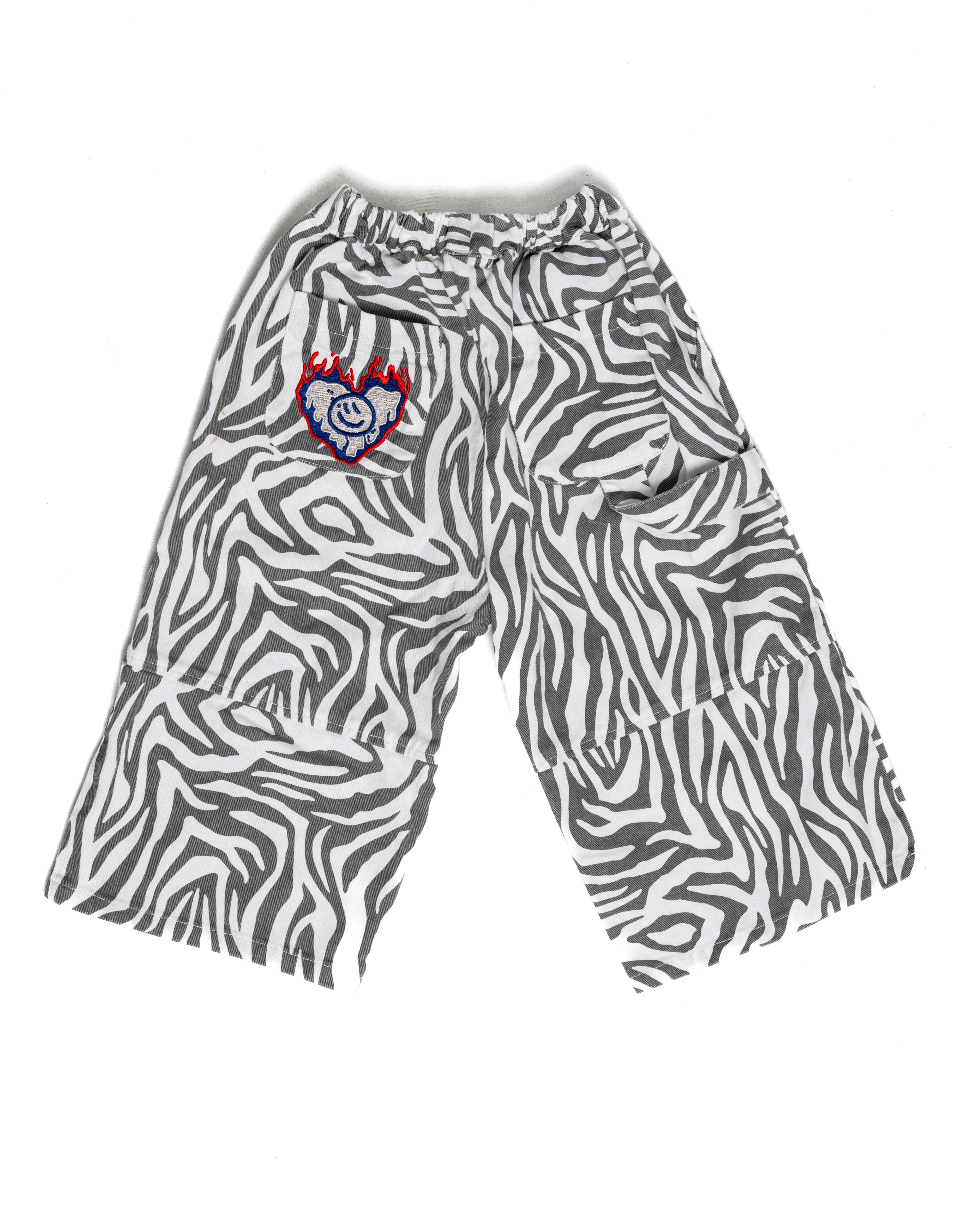 franco's dad zebra denim cargos