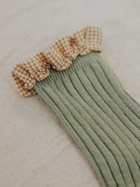 valencia frilly socks - avacado