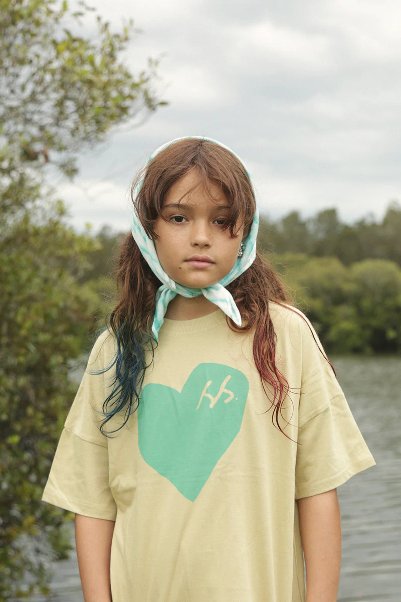 summer and storm oversize tee - ss green heart