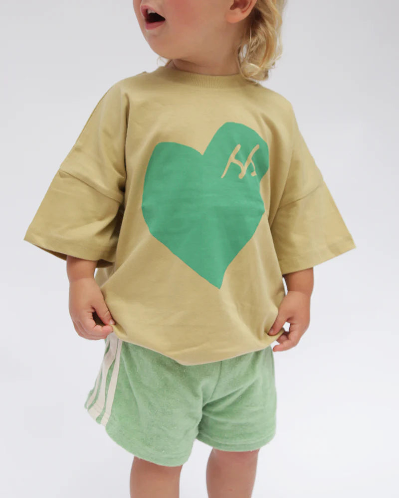 summer and storm oversize tee - ss green heart