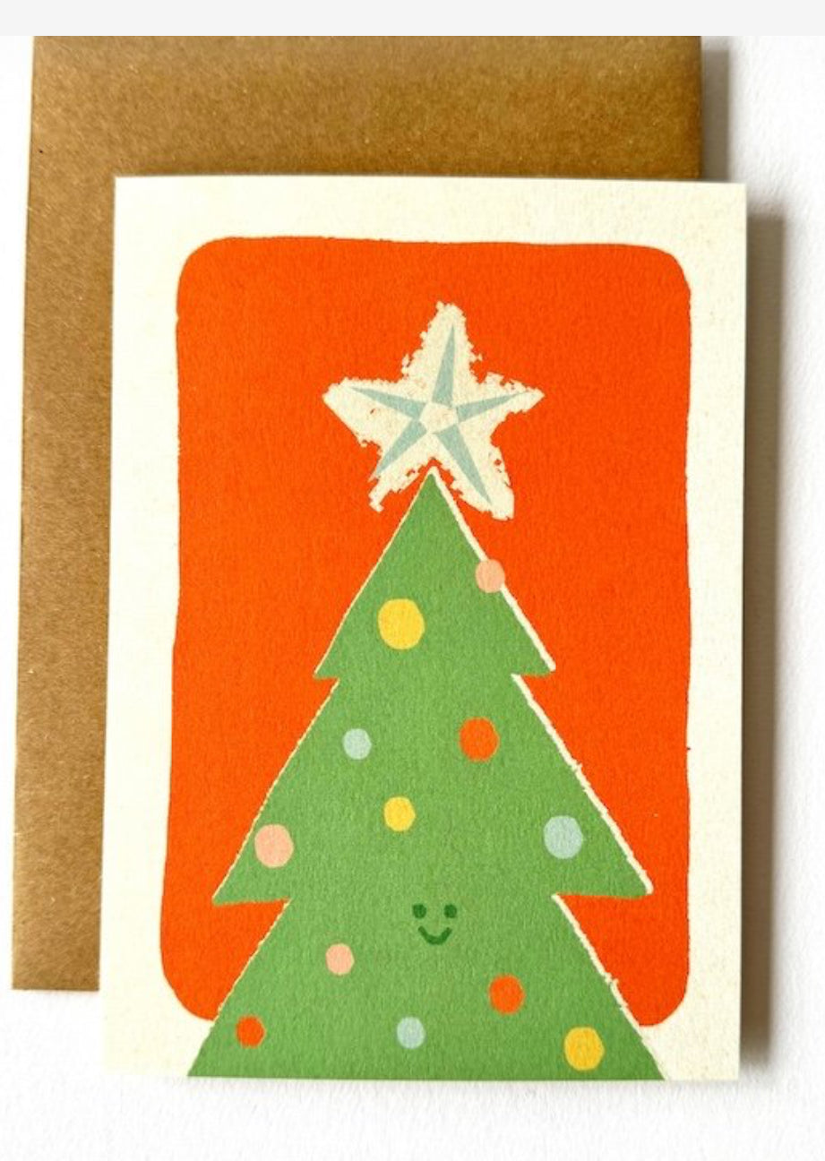 florence fry christmas tree card