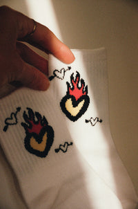 tiny love club burning love sock