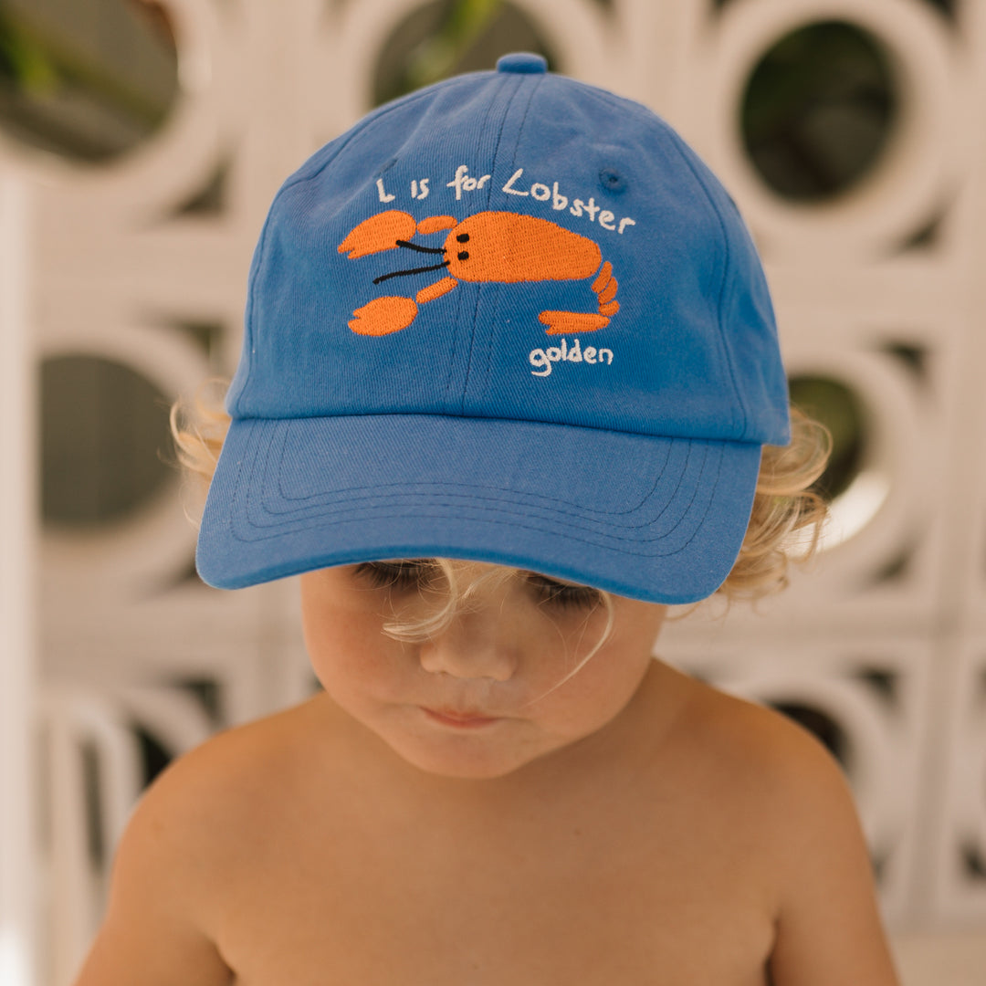 golden children l is for lobster cap - deep sea blue