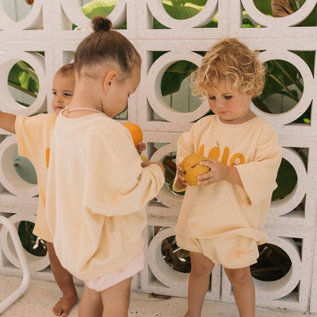 golden children hola playsuit - mango cream