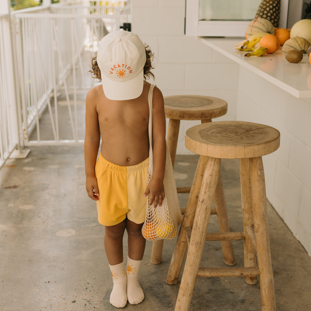 golden children vacation cap - coconut