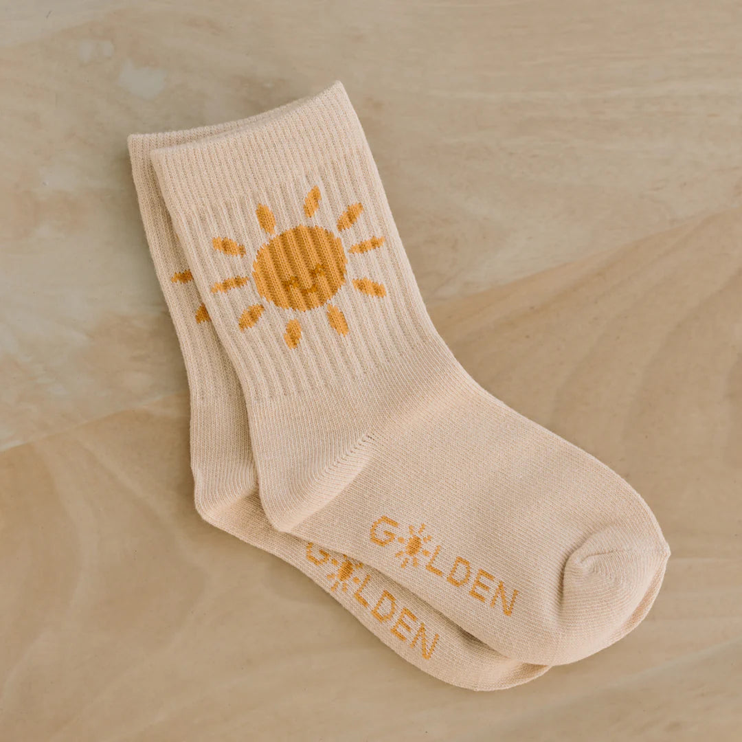 golden children golden sun socks - tan