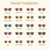grech & co original round sunglasses - sunset