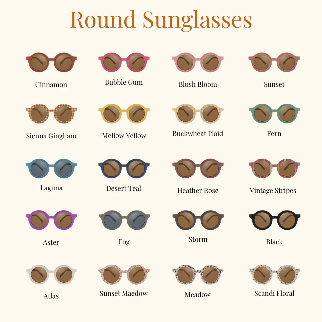 grech & co original round sunglasses - sunset