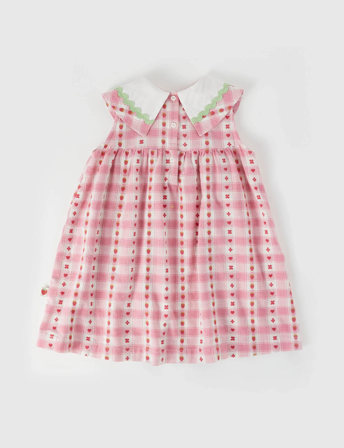 goldie + ace lucy collared very berry gingham dress - pink