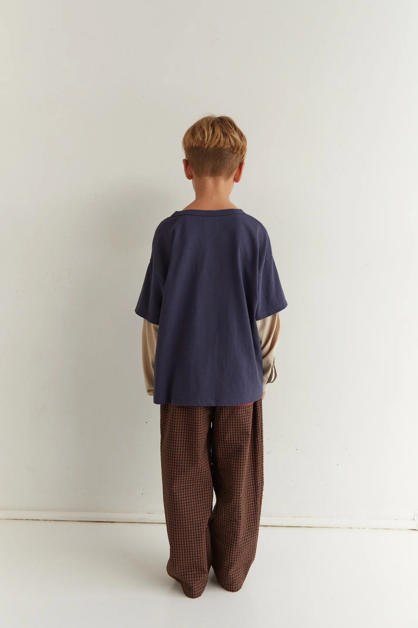 juni jnr rhodes layered tee - navy