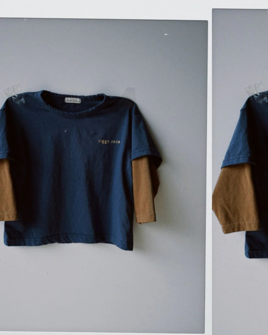 ziggy zaza toto layered tee - dusk blue
