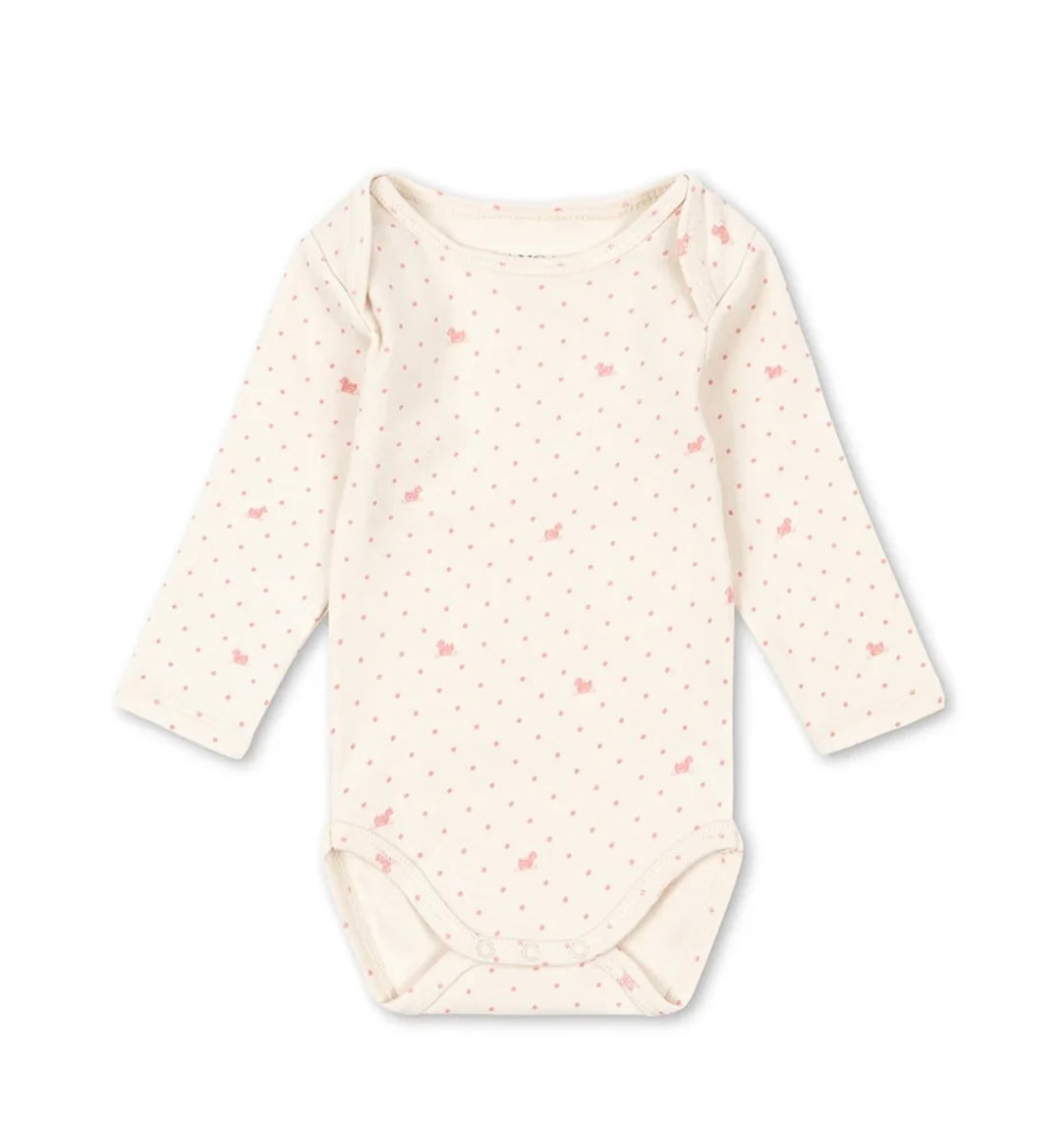 konges slojd bello due ls bodysuit ocs - lago rosa