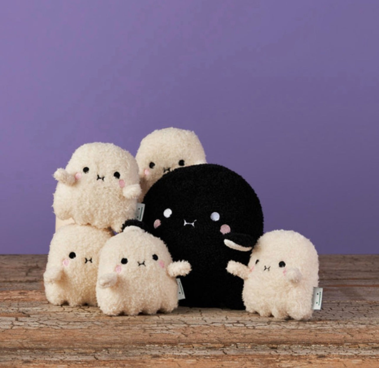 noodoll riceboo mini plush toy - shy ghost