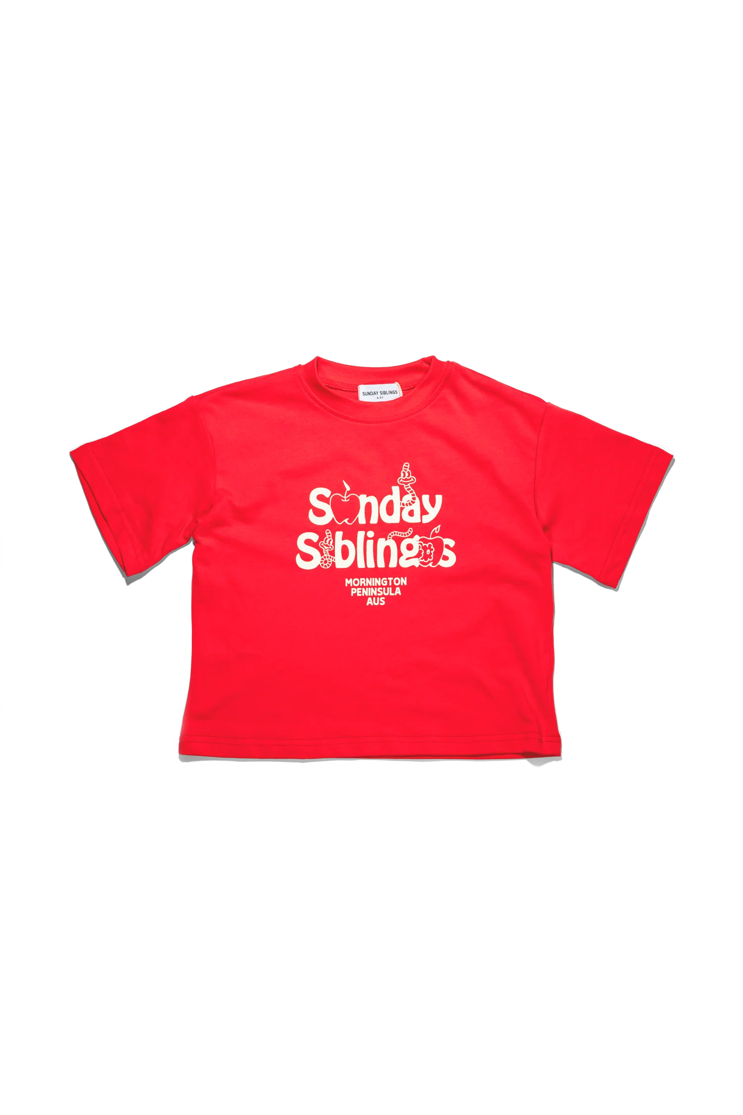 sunday siblings doc tee - red