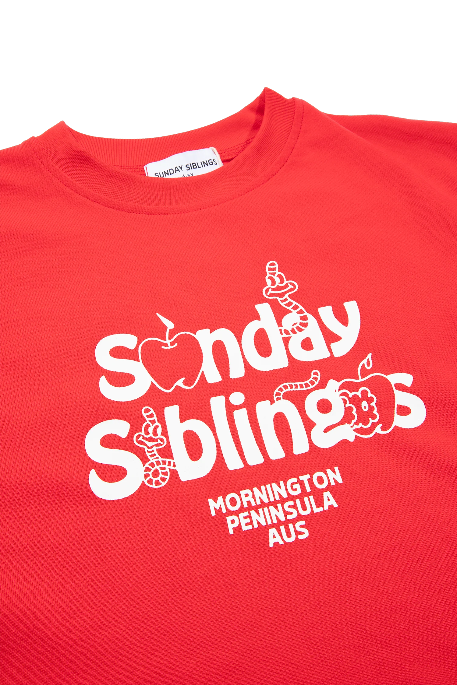 sunday siblings doc tee - red