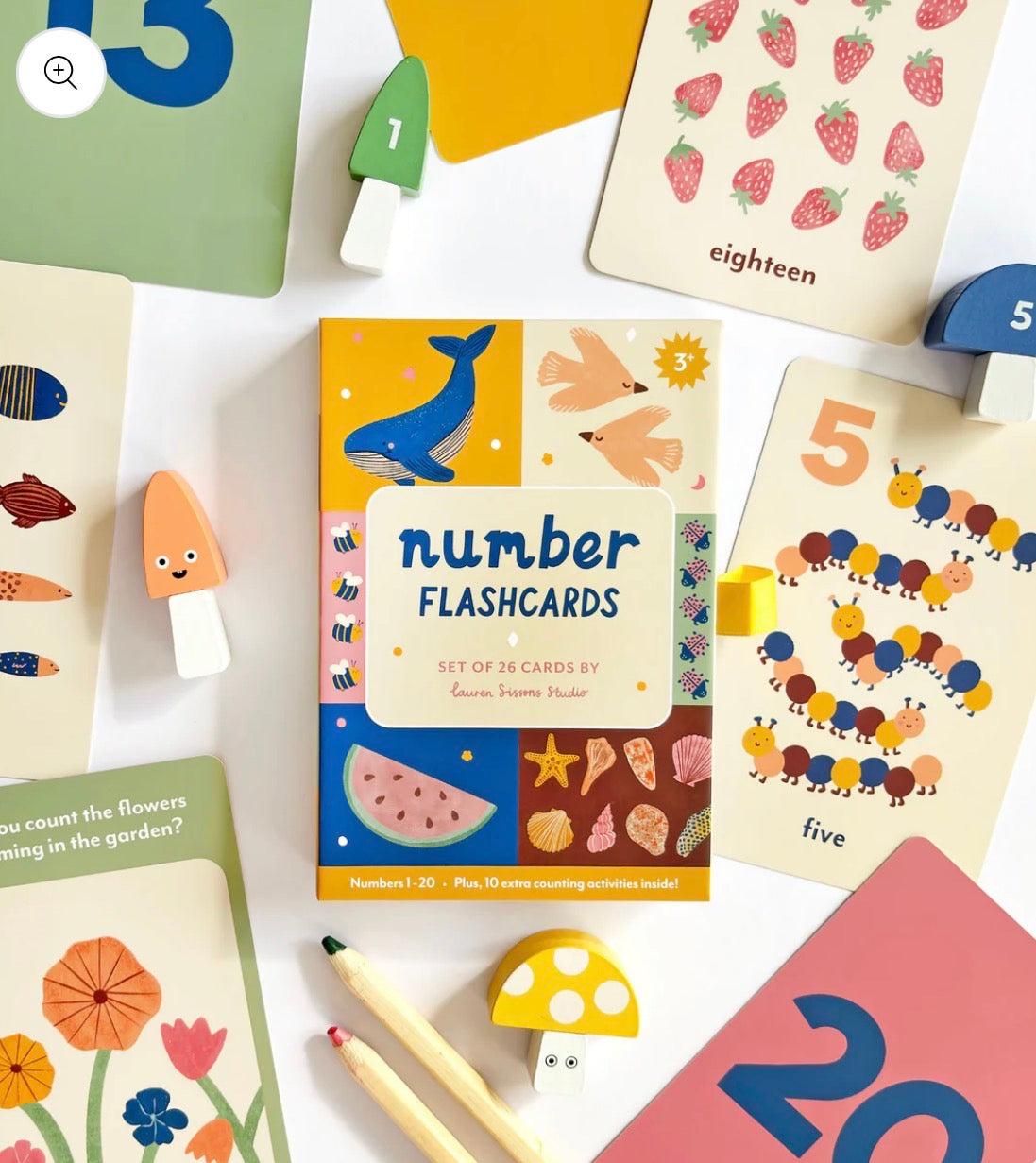 lauren sissons illustrated flashcards -  numbers