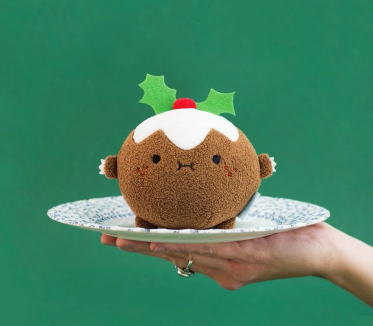noodoll ricemaspud mini plush toy - plum pudding