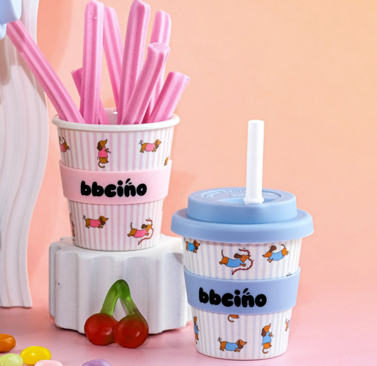 bbcino cup - dash in blue - 240ml