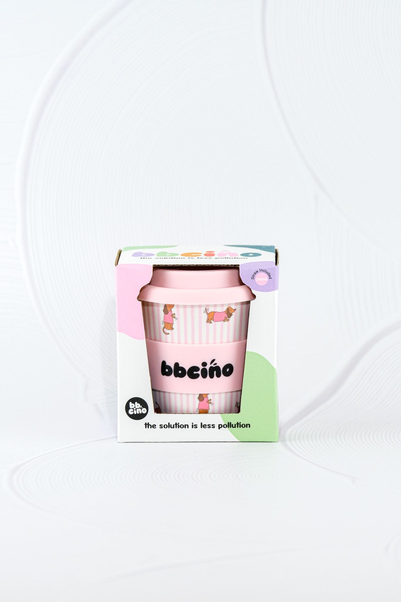 bbcino cup - dash in pink - 240ml